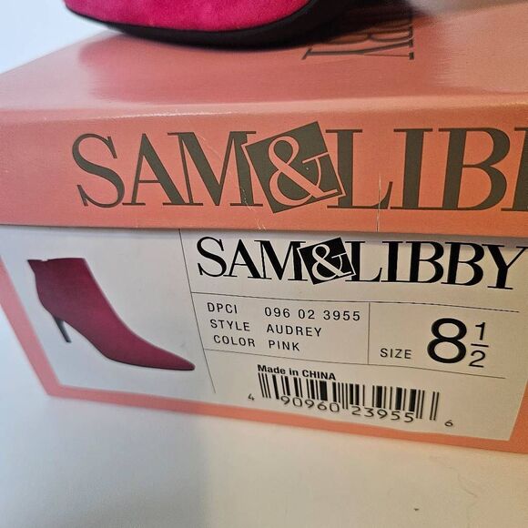 Sam & Libby "Audrey" pink heeled booties. Size 8.5. NWT. - Picture 7 of 7